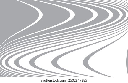 abstract simple grey big to small wavy line pattern can be used background.