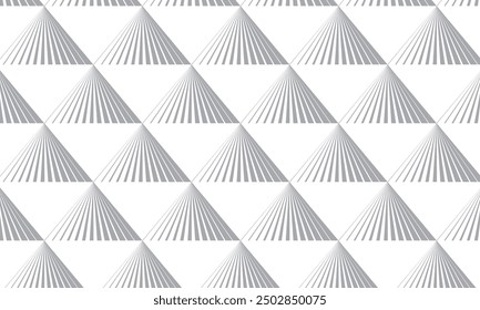 abstract simple grey big to small triangle line repeat pattern can be used background.