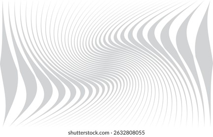 abstract simple grey big to small twist line pattern art can be used background.