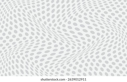 abstract simple grey dot wave pattern can be used background.