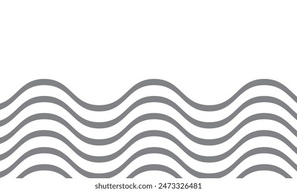 abstract simple grey horizontal half wave line pattern can be used background.