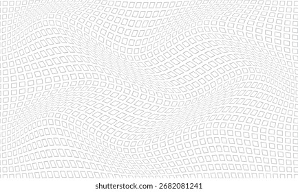 abstract simple grey outline square dot wave pattern can be used background.
