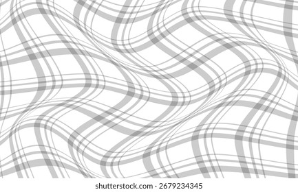 El patrón de onda de línea a cuadros gris simple abstracto se puede usar como fondo.