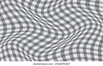abstract simple grey plaid wave line pattern can be used background.