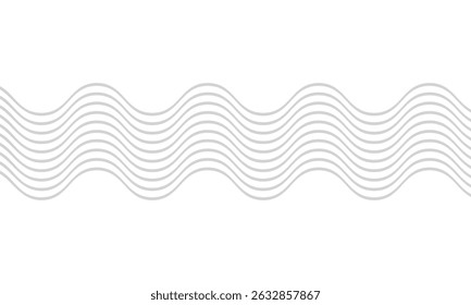 abstract simple grey smooth wave line design can be used background.