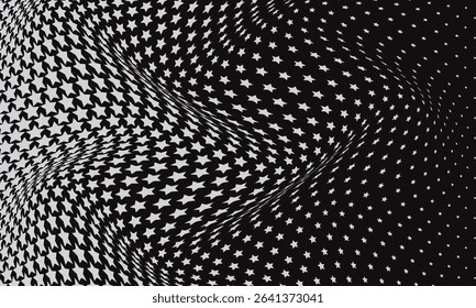 abstract simple grey star halftone wave pattern art can be used background.
