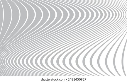 Abstract simple grey thin to thick wave line pattern. geometric repeat wave stripe line.