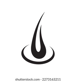 abstract simple hair growth Logo symbol design vector illustration