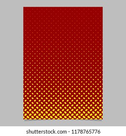 Abstract simple halftone ellipse pattern brochure cover template - vector document background graphic from diagonal elliptical dots