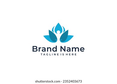 abstract simple health yoga logo