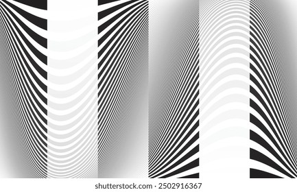 abstract simple horizontal black white gradient irregular wavy pattern can be used background.