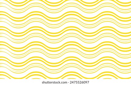 abstract simple horizontal yellow smooth wave line pattern can be used background.