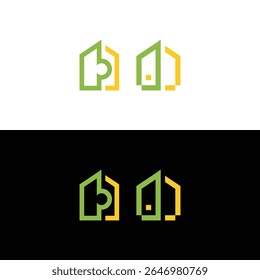 abstract simple house logo icon