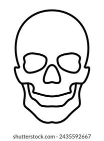 Abstract simple human skull illustration