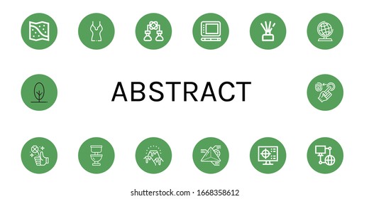 abstract simple icons set. Contains such icons as Space map, Shirt, Bioengineering, Graphic tablet, Diffuser, Globe, Clover, Toilet, Lava, can be used for web, mobile and logo