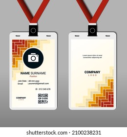 Abstract Simple ID Card Design for Business or Company