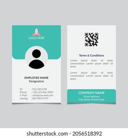 Abstract simple ID card template design