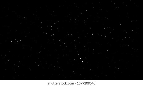Abstract simple illustration on black backdrop. Decoration starry elements.