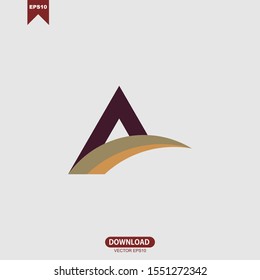 Abstract simple initial letter A logo vector design