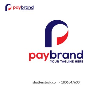 abstract simple initial letter P logo vector