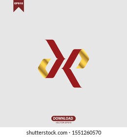 Abstract simple initial letter X logo vector design
