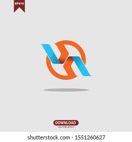 Abstract simple initial letter X logo vector design
