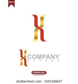 Abstract simple initial letter X logo vector design
