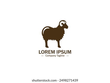 Abstract and Simple Isolated Sheep Icon for Modern Pet Logo Vectors