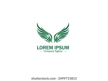 Abstract and Simple Isolated Wing Feather Icon for Modern Logo Vectors