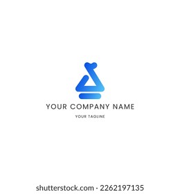 abstract and simple letter a logo template vector 