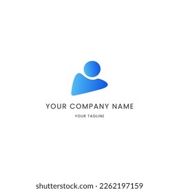 letra abstracta y simple un vector de plantilla de logotipo 
