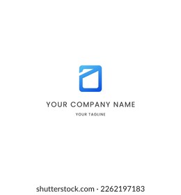 letra abstracta y simple un vector de plantilla de logotipo 