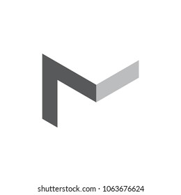 abstract simple letter m logo vector