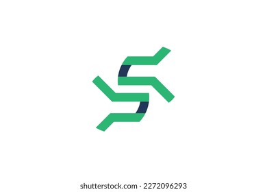 Abstract and Simple Letter S Logo Design with Paper Cut Style and Negative Space Concept, Suitable for Business and Technology Company Brand Identity