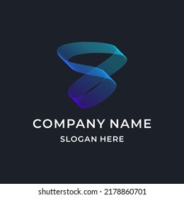 abstract simple letter SB logo design