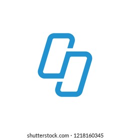 abstract simple letter sh line logo vector