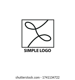 abstract simple logo black and white