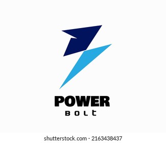 abstract simple logo bolt electric symbol icon template illustration