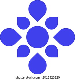 Abstract simple logo with pointed circle