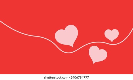 Abstract simple love symbol wavy valentine background for your creative poster or project.