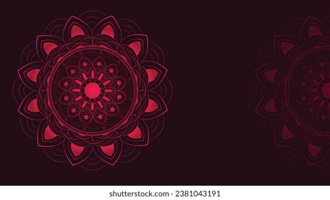 Abstract simple Mandala design in flower shape.