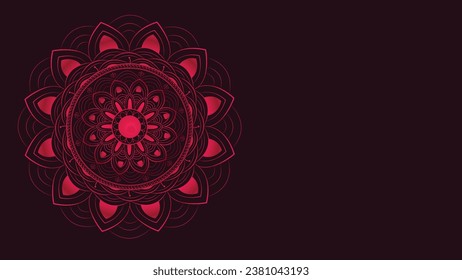 Abstract simple Mandala design in flower shape.