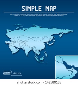 Abstract simple map - EPS10 vector design