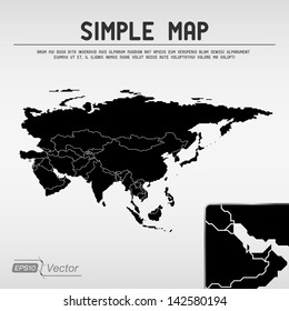 Abstract simple map - EPS10 vector design