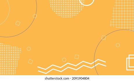 Abstract Simple Memphis Background with circle, square, dot, and line texture .