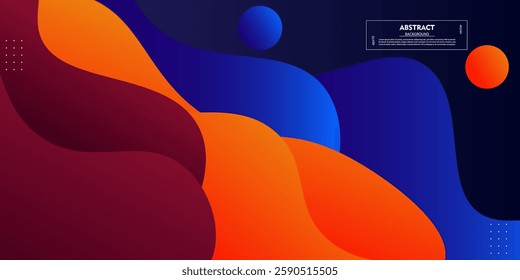 abstract simple minimal blue, orange and red gradient wavy light background design. eps10 vector