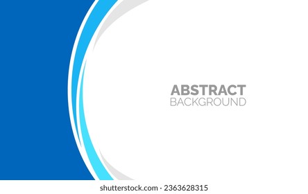 curva dinámica simple abstracta curva dinámica mínima Fondo de banner de onda empresarial azul y blanca. concepto de negocio. Ilustración vectorial.