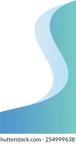 Abstract Simple Minimal dynamic curve Blue and white business wave banner background. business concept Teal color circles background with overlap layer. For wallpaper, cover, banner, poster, placard 