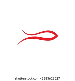 Abstract simple minimal fish lines art logo design template vector editable royalty free image downlead 