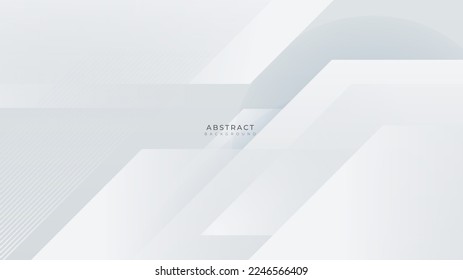 Abstrakte, einfache, minimale geometrische Formen, Vektorgrafik-Hintergrund. Geometrische, einfache, weiße geometrische Formen Tapete für Poster, Zertifikat, Präsentation, Landing Page